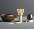 Matcha Tea Set 4-Piece Bamboo and Ceramic Handcrafted Sustainable-Kitchen & Dining > Coffee & Tea-casanuva-Brown-casanuva