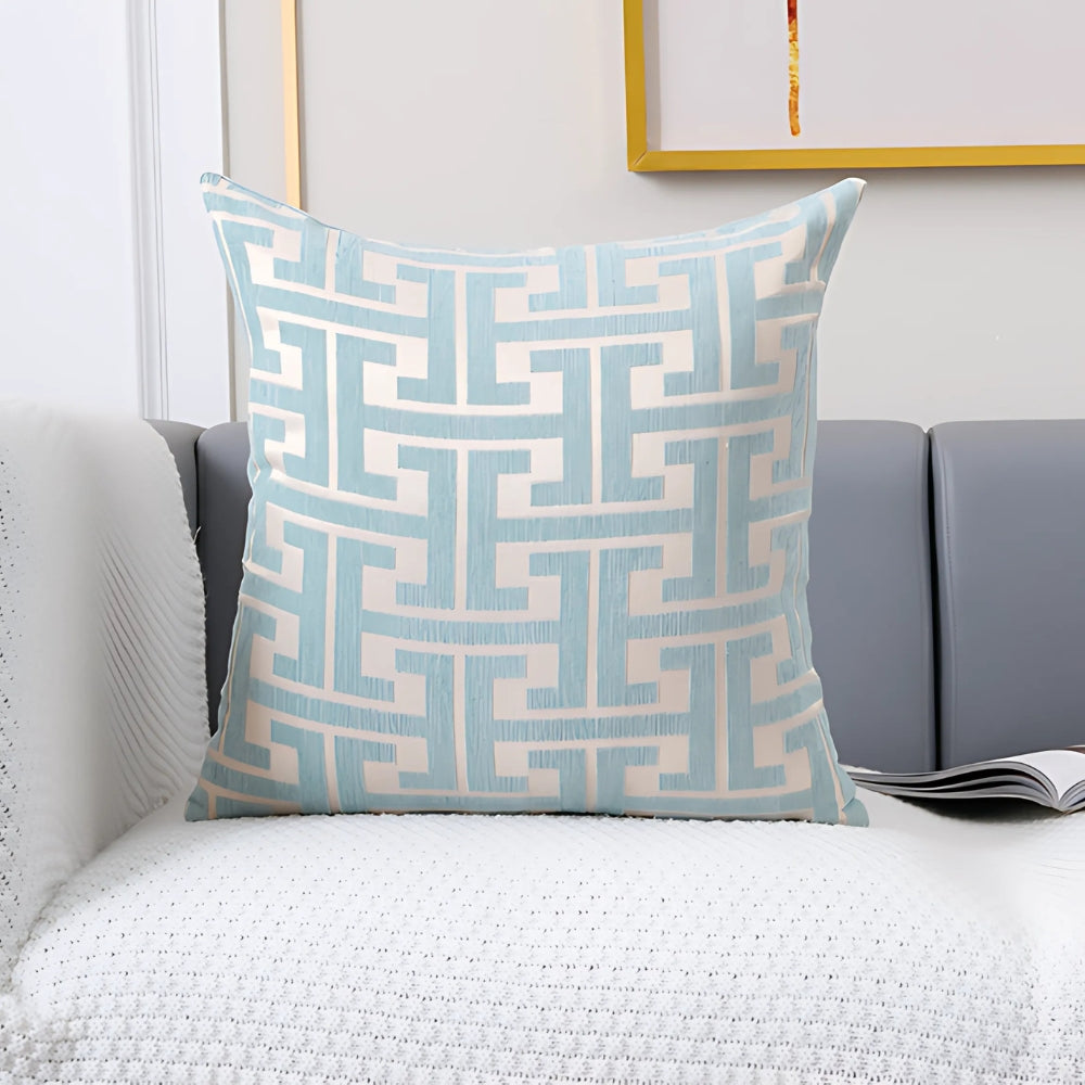 Maze Pattern Cushion Cover-Covers & Textiles > Cushion Covers-casanuva-Frost Lattice-18"x18"-casanuva