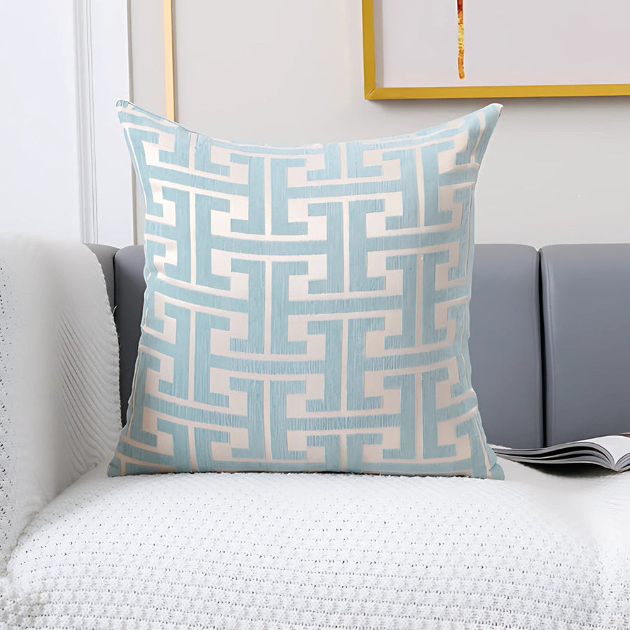 Maze Pattern Cushion Cover-Covers & Textiles > Cushion Covers-casanuva-Frost Lattice-18"x18"-casanuva