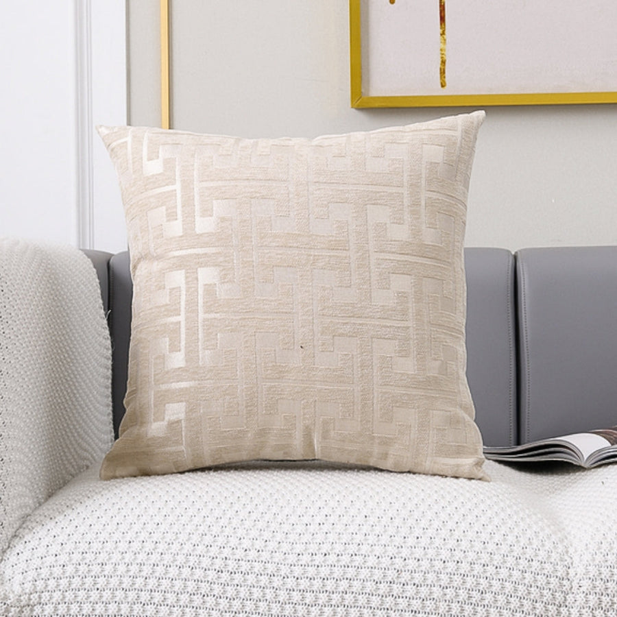 Maze Pattern Cushion Cover-Covers & Textiles > Cushion Covers-casanuva-Ivory Labyrinth-18"x18"-casanuva