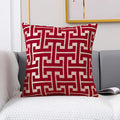 Maze Pattern Cushion Cover-Covers & Textiles > Cushion Covers-casanuva-Ruby Weave-18"x18"-casanuva