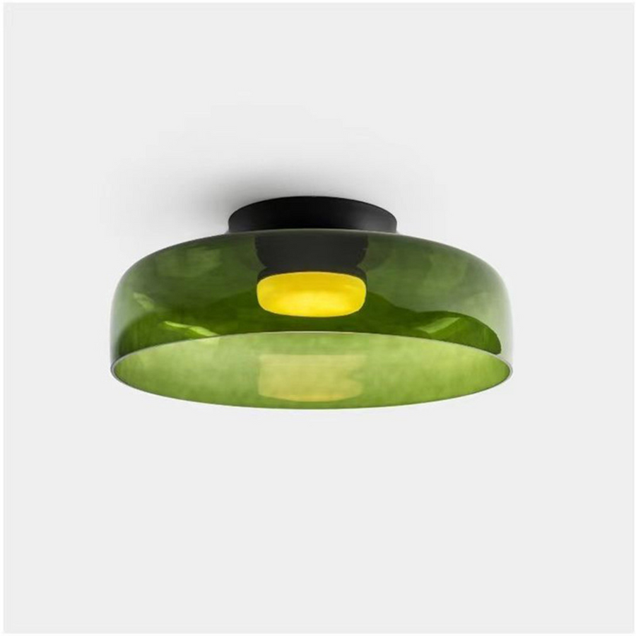 Medieval Glass Ceiling Lamp Nordic Designer Style-Lighting > Ceiling Lights-casanuva-Green-1 layer-D42*H11cm-3-Color Changeable-casanuva