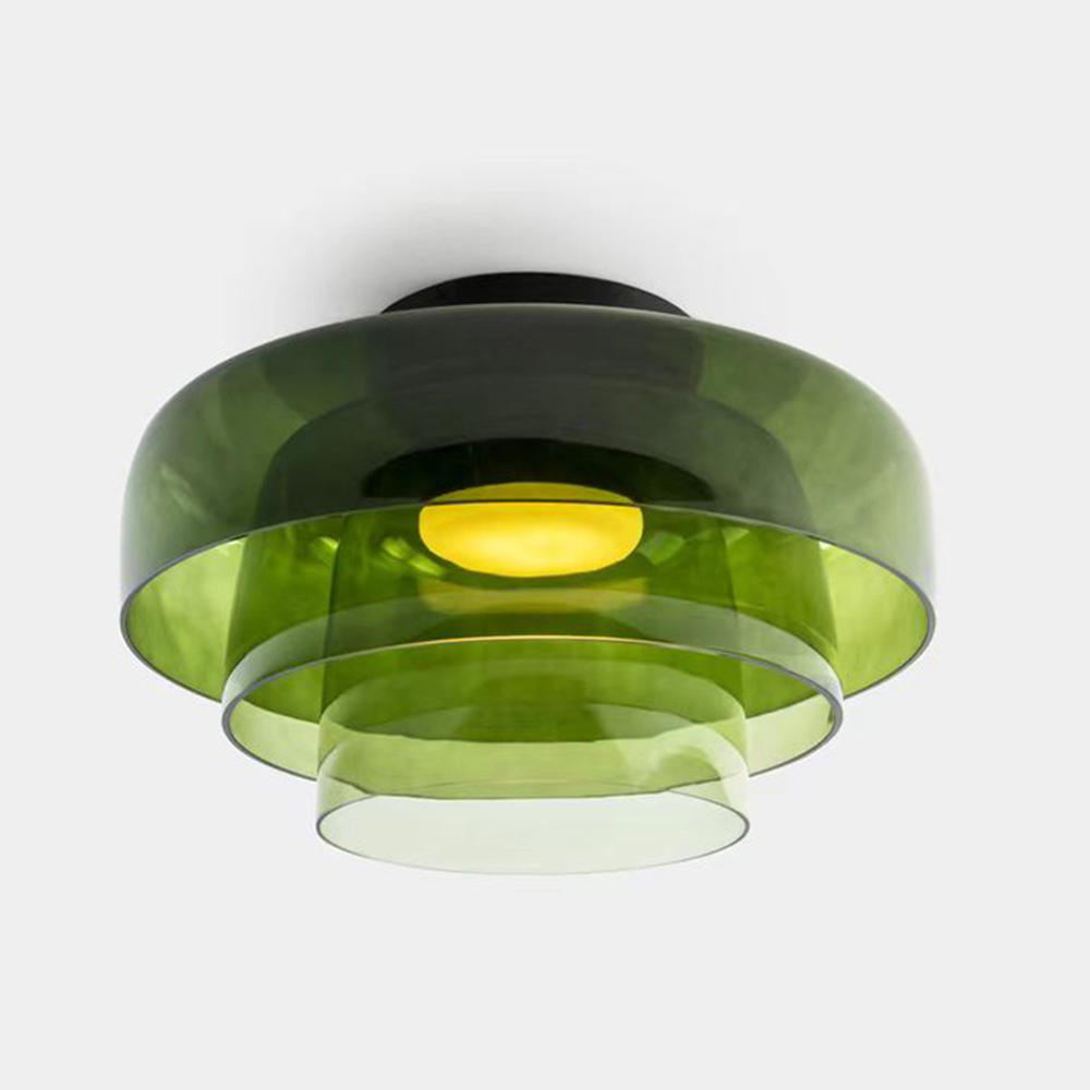 Medieval Glass Ceiling Lamp Nordic Designer Style-Lighting > Ceiling Lights-casanuva-Green-3 layers-D42*H26cm-3-Color Changeable-casanuva