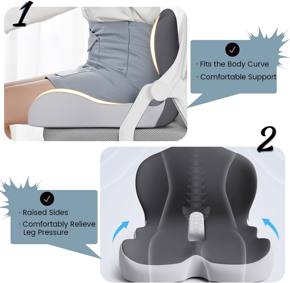 Memory Foam Pillow for Posture and Comfort-Bedding & Bath > Pillowcases-casanuva-casanuva