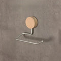 Metal Toilet Paper Holder with Wood Accents-Bedding & Bath > Bathroom Accessories-casanuva-Light Wood and Silver-casanuva