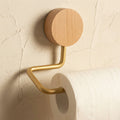 Metal Toilet Paper Holder with Wood Accents-Bedding & Bath > Bathroom Accessories-casanuva-casanuva