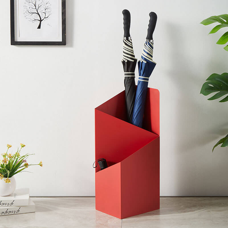Metal Umbrella Stand Scandinavian Design for Stylish Entryway-Home Decor > Decorative Accessories-casanuva-Red-casanuva