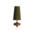 Mid Century Wall Sconce with Wood and Fabric Shade-Lighting > Wall Lights-casanuva-Dark Green-casanuva