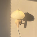 Milk White Glass Dome Mushroom Wall Sconce Lamp-Lighting > Wall Lights-casanuva-casanuva
