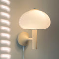 Milk White Glass Dome Mushroom Wall Sconce Lamp-Lighting > Wall Lights-casanuva-Plug-in-110V-120V-casanuva