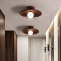 Minimalist Round Ceiling Light in Nordic Wood Finish-Lighting > Ceiling Lights-casanuva-casanuva
