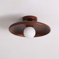 Minimalist Round Ceiling Light in Nordic Wood Finish-Lighting > Ceiling Lights-casanuva-casanuva