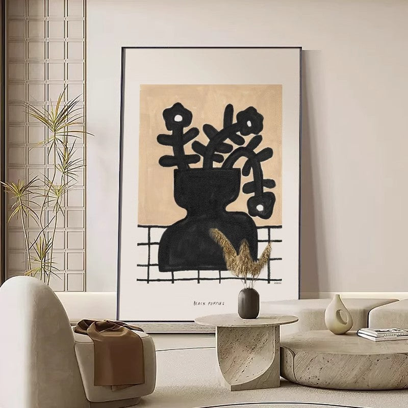 Minimalist Wabi-Sabi Decorative Painting for Living Room and Dining Room Mural-Home Decor > Decorative Accessories-casanuva-casanuva