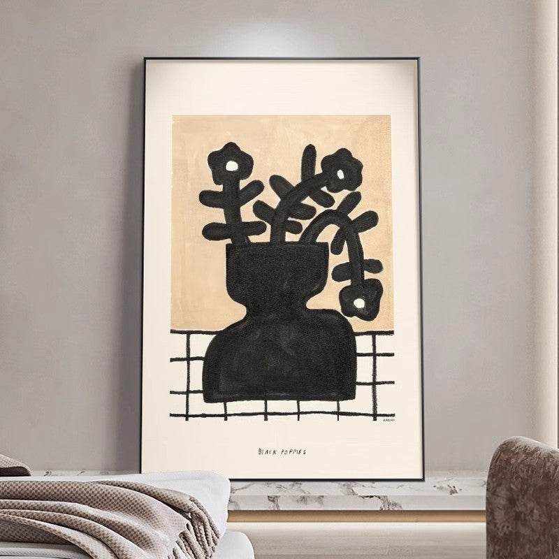Minimalist Wabi-Sabi Decorative Painting for Living Room and Dining Room Mural-Home Decor > Decorative Accessories-casanuva-casanuva