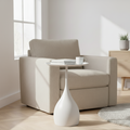 Mobile Round Side Table Light Luxury Design for Sofa and Bed-Furniture > Side Tables-casanuva-White-casanuva