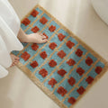 Moroccan Patterned Bath Mat Washable Non Slip-Bedding & Bath > Bath Mats-casanuva-casanuva