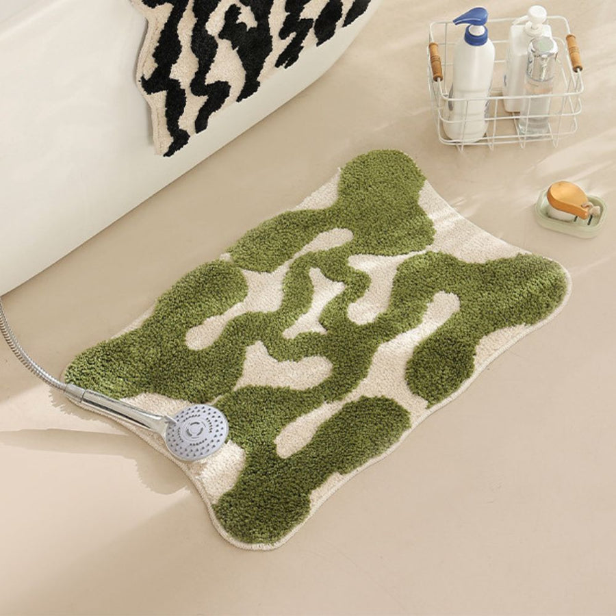 Moroccan Patterned Bath Mat Washable Non Slip-Bedding & Bath > Bath Mats-casanuva-casanuva