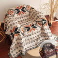 Moroccan Picnic Blanket Washable Microfiber Cotton Blend Boho Pattern-Bedding & Bath > Blankets-casanuva-casanuva