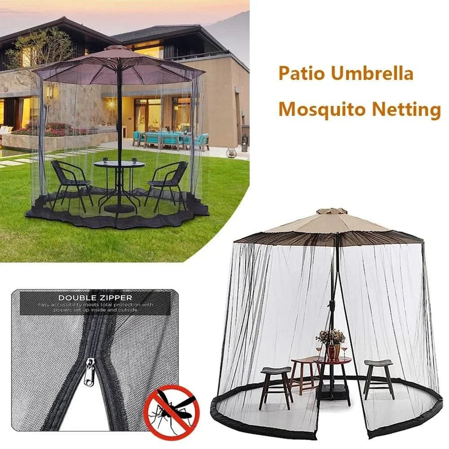 Mosquito Net for Parasol Up to 4m with Zip Fastener-Home Decor > Decorative Accessories-casanuva-casanuva