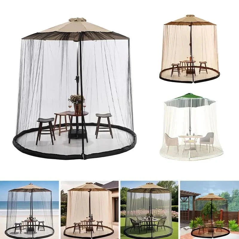 Mosquito Net for Parasol Up to 4m with Zip Fastener-Home Decor > Decorative Accessories-casanuva-casanuva