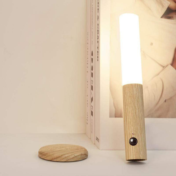 Motion Sensor LED Lamp Minimalist Design-Lighting > Table Lamps-casanuva-Wood-casanuva