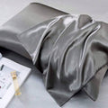 Mulberry Silk Pillowcase Skin Recovery Twin Pack-Bedding & Bath > Pillowcases-casanuva-Standard (20"x26")-Charcoal Gray-casanuva