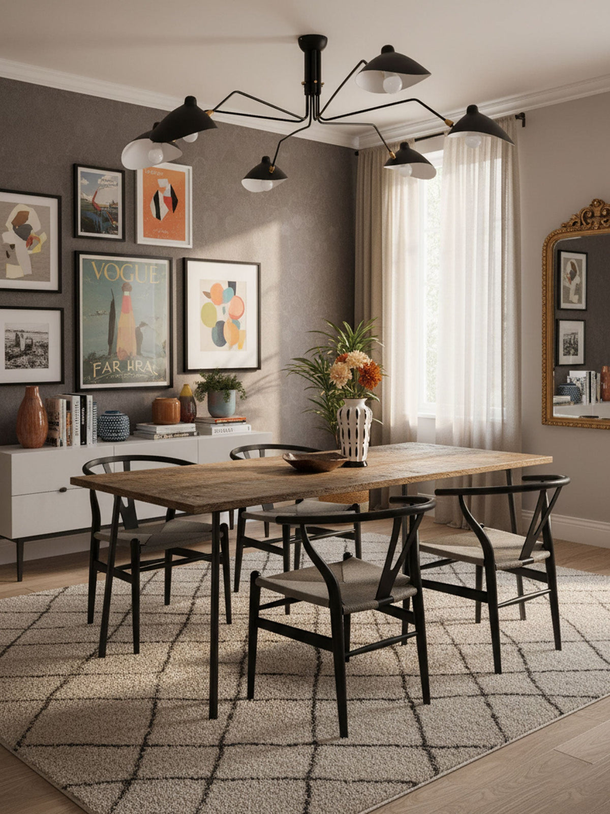 Multi-Arm Spider Ceiling Light Fixture-Lighting > Ceiling Lights-casanuva-casanuva