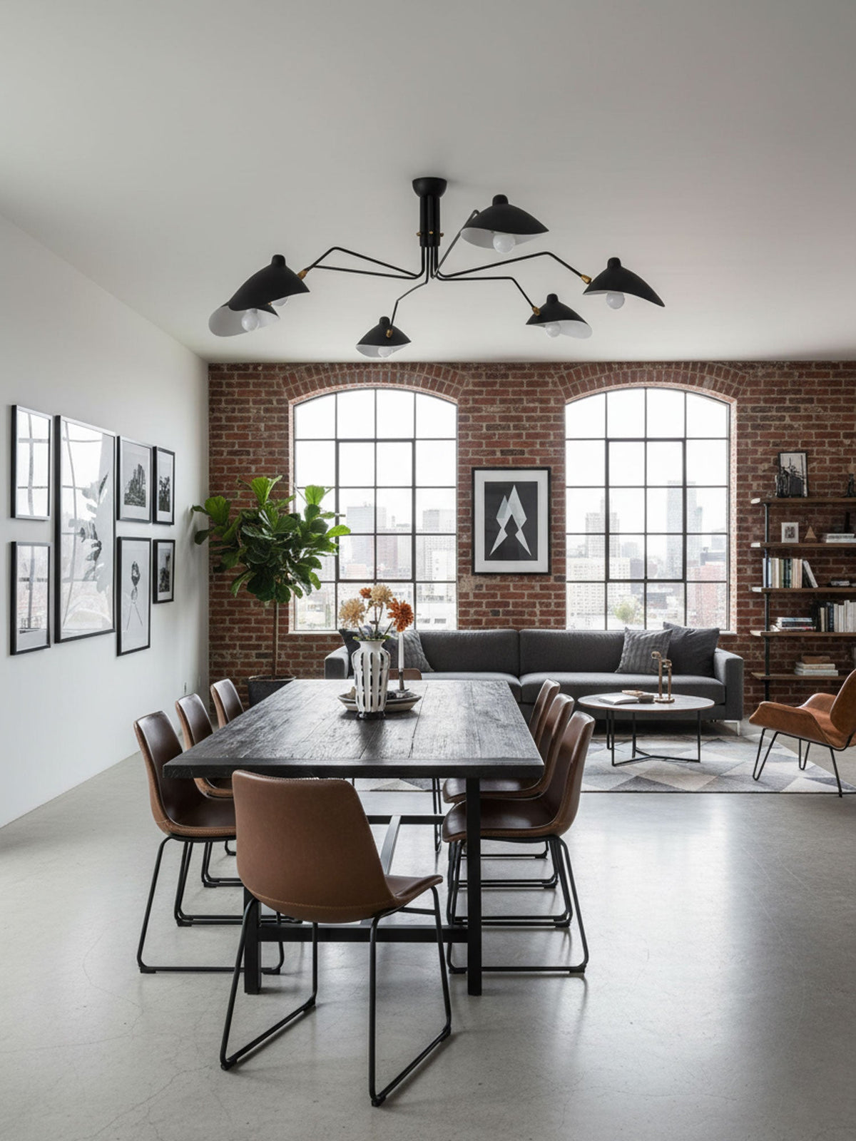 Multi-Arm Spider Ceiling Light Fixture-Lighting > Ceiling Lights-casanuva-casanuva