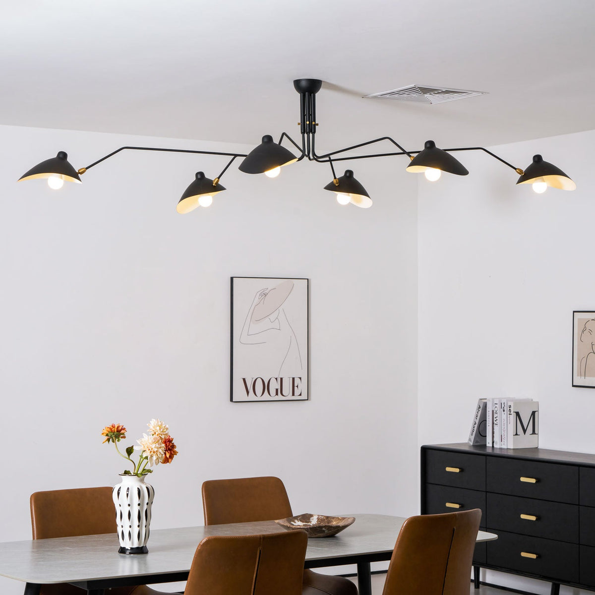 Multi-Arm Spider Ceiling Light Fixture-Lighting > Ceiling Lights-casanuva-casanuva