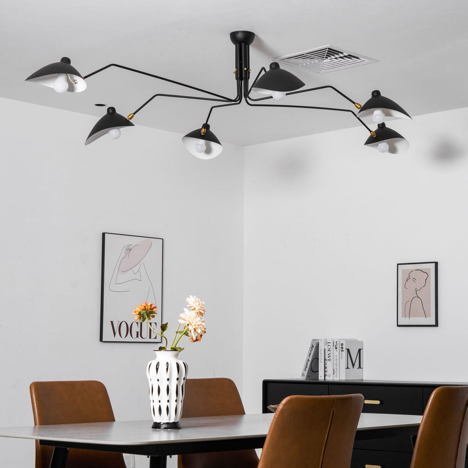 Multi-Arm Spider Ceiling Light Fixture-Lighting > Ceiling Lights-casanuva-casanuva