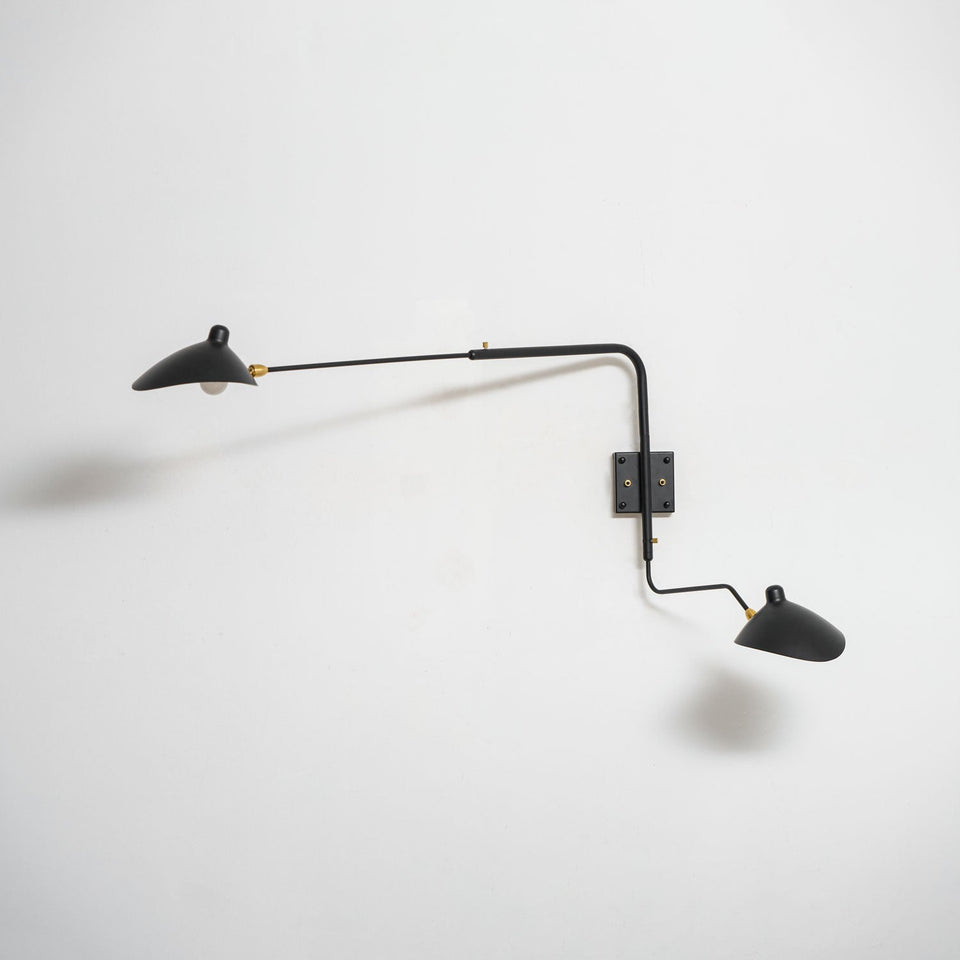Multi-Arm Wall Sconce Light Fixture-Lighting > Wall Lights-casanuva-2heads 120cmx77cm-Black-casanuva