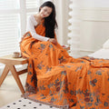 Multi-Layer Cotton Blanket with Ornate Design-Bedding & Bath > Blankets-casanuva-casanuva