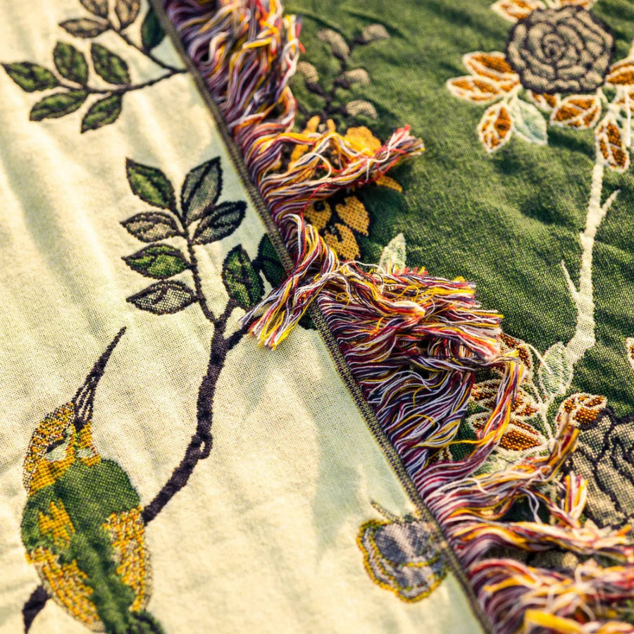 Multi-Layer Cotton Blanket with Ornate Design-Bedding & Bath > Blankets-casanuva-casanuva