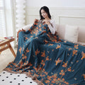 Multi-Layer Cotton Blanket with Ornate Design-Bedding & Bath > Blankets-casanuva-casanuva
