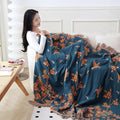 Multi-Layer Cotton Blanket with Ornate Design-Bedding & Bath > Blankets-casanuva-casanuva