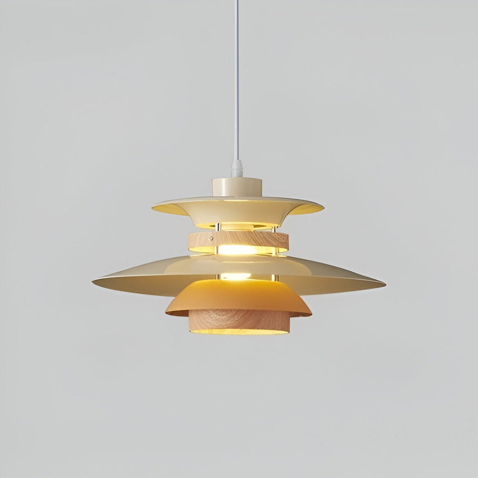 Multi-Tier Scandinavian Pendant Light-Lighting > Pendant Lights-casanuva-Beige-35 x 20cm-casanuva