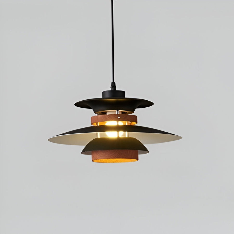 Multi-Tier Scandinavian Pendant Light-Lighting > Pendant Lights-casanuva-Black-35 x 20cm-casanuva
