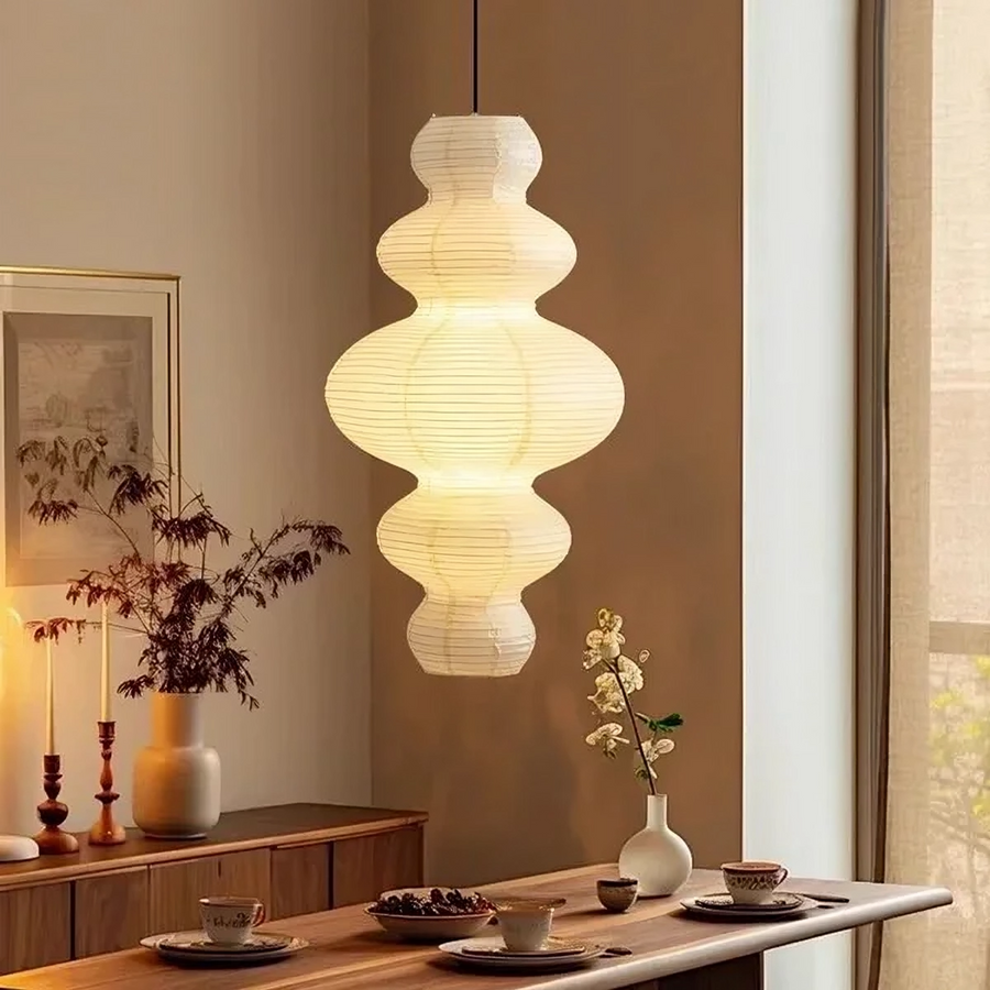 Multilayer Rice Paper Pendant Light-Lighting > Pendant Lights-casanuva-Diameter 45x83cm-casanuva