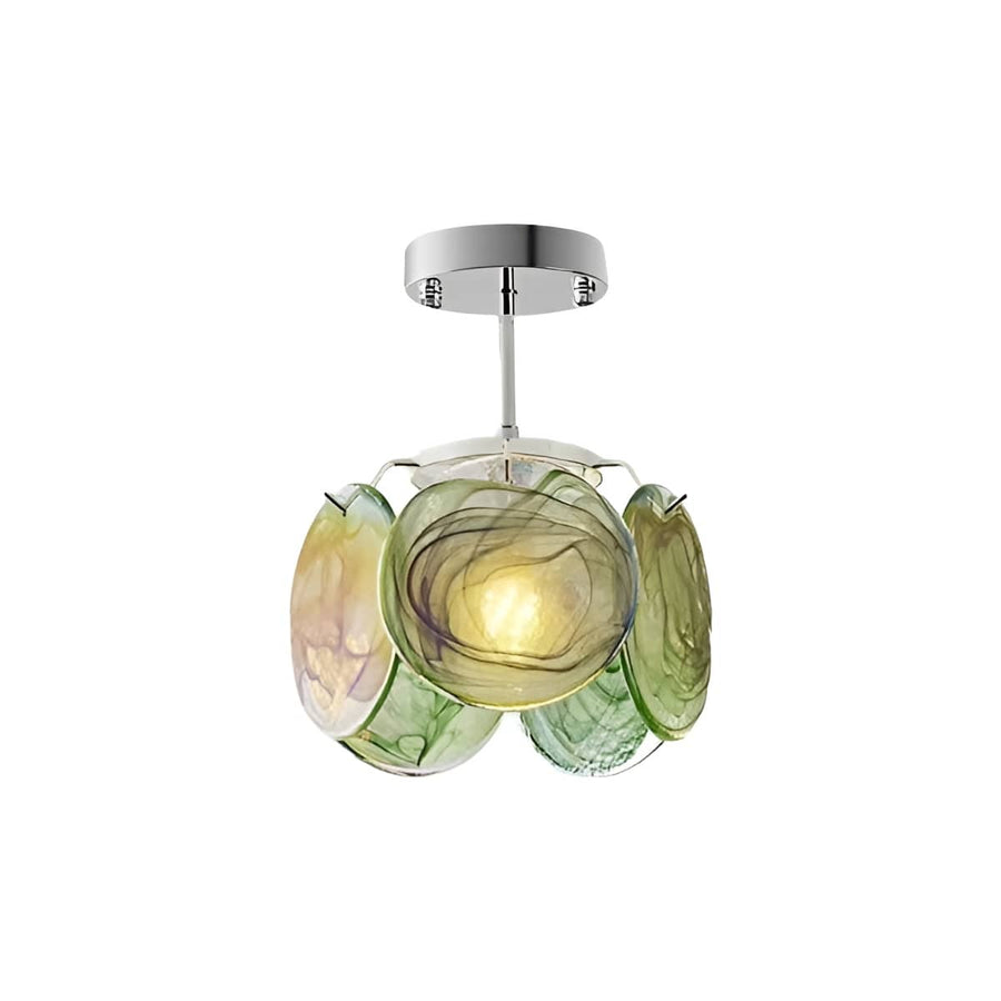 Murano Glass Art Nouveau Ceiling Light-Lighting > Chandeliers & Pendant Lights-casanuva-Green-casanuva