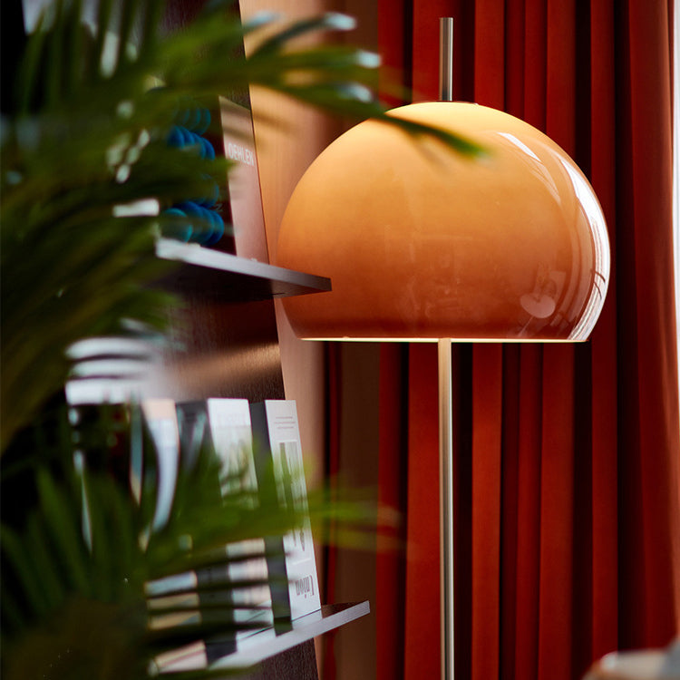 Mushroom Glass 2-Light Floor Lamp Contemporary Retro Design-Lighting > Floor Lamps-casanuva-Brown-110V-120V-casanuva