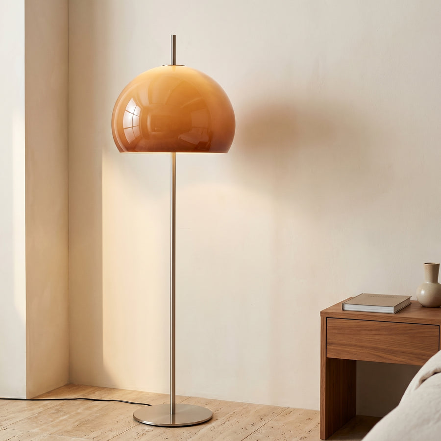 Mushroom Glass 2-Light Floor Lamp Contemporary Retro Design-Lighting > Floor Lamps-casanuva-casanuva
