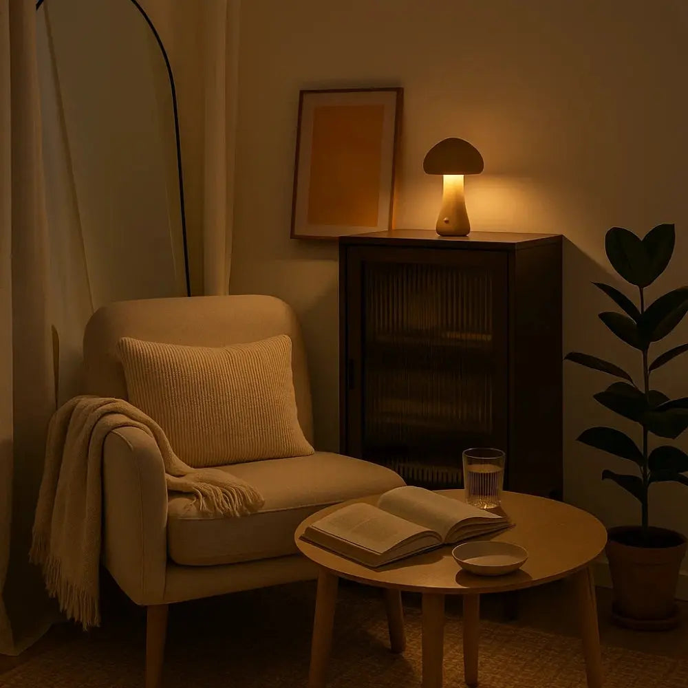 Mushroom Table Lamp Bohemian Style-Lighting > Table Lamps-casanuva-casanuva