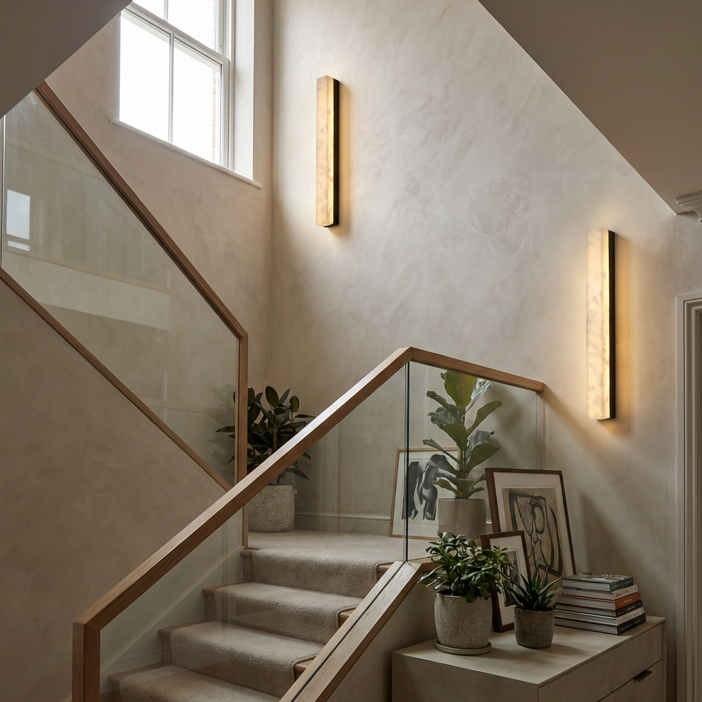 Natural Alabaster Linear Wall Light-Lighting > Wall Lights-casanuva-casanuva