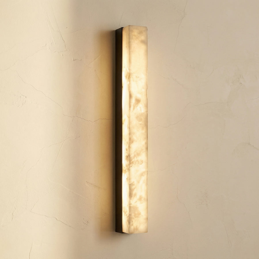 Natural Alabaster Linear Wall Light-Lighting > Wall Lights-casanuva-casanuva