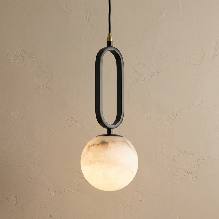 Natural Alabaster Pendant Light-Lighting > Pendant Lights-casanuva-casanuva
