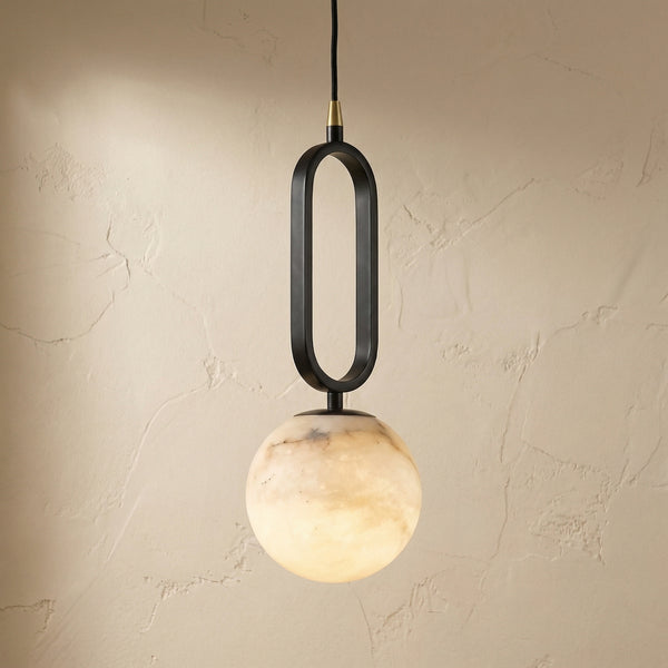 Natural Alabaster Pendant Light-Lighting > Pendant Lights-casanuva-casanuva
