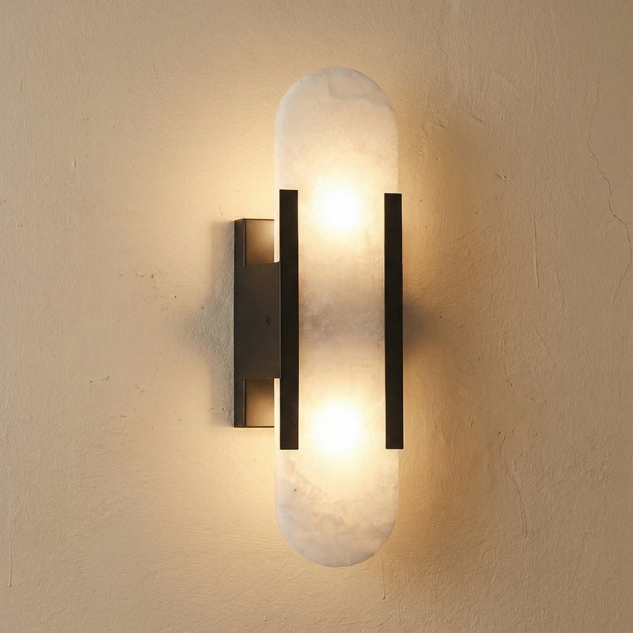 Natural Alabaster Wall Lamp Elongated Design-Lighting > Wall Lights-casanuva-casanuva