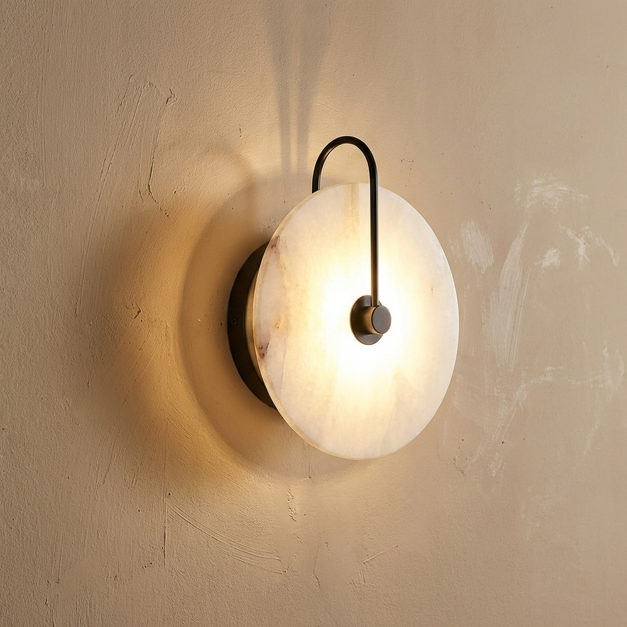 Natural Alabaster Wall Light-Lighting > Wall Lights-casanuva-casanuva
