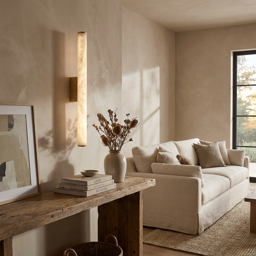 Natural Alabaster Wall Light Linear Design-Lighting > Wall Lights-casanuva-casanuva
