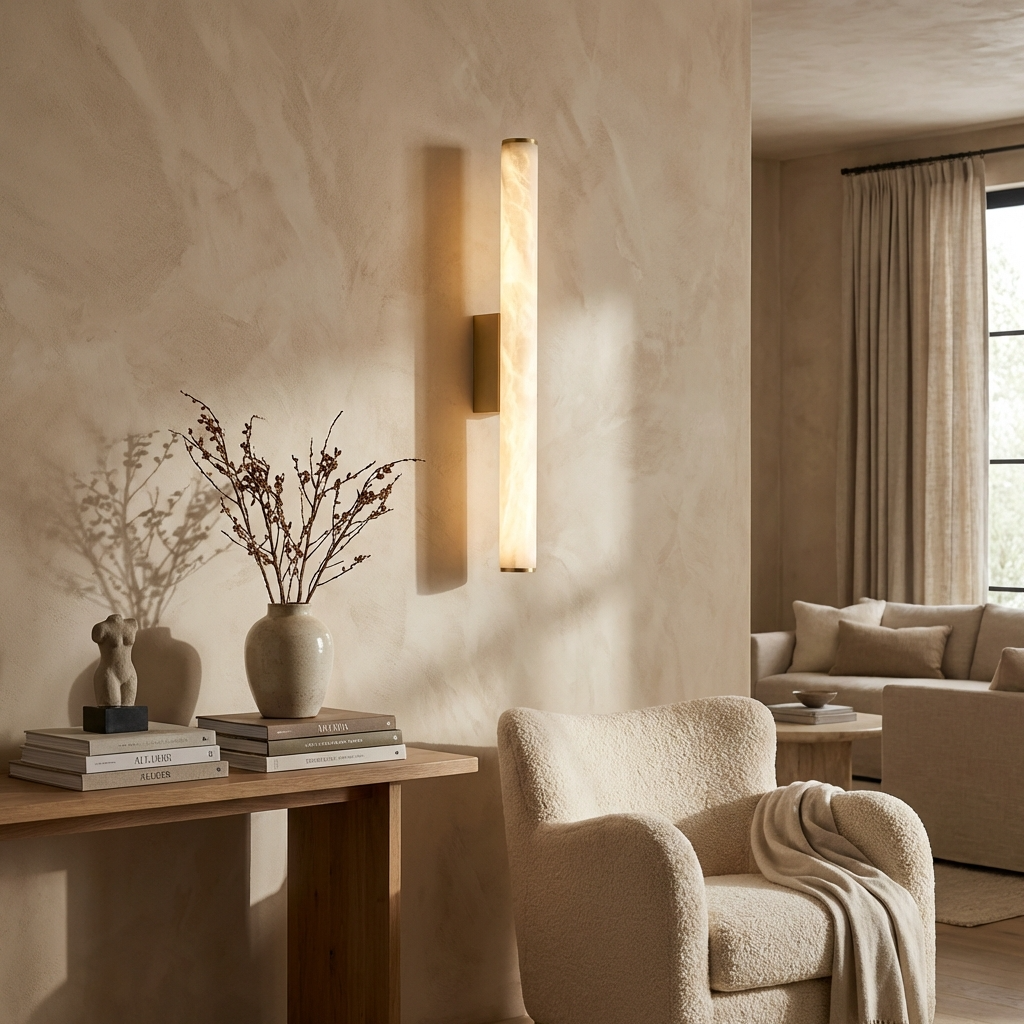 Natural Alabaster Wall Light Linear Design-Lighting > Wall Lights-casanuva-casanuva
